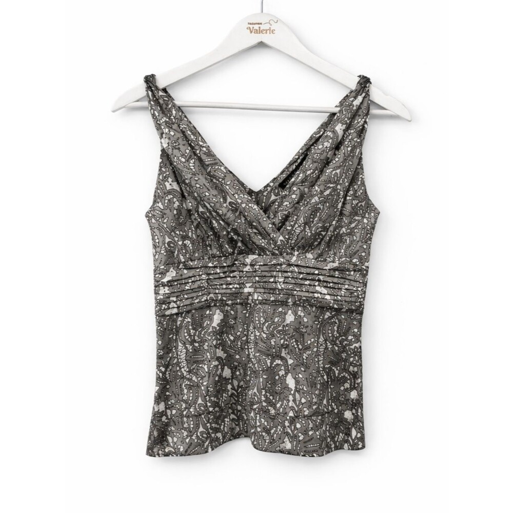 The Limited Gray Tank Top Geometric Soft Y2k Style Business Casual Size XS
